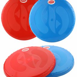 Aditi Toys Flying Disc Frisbee Picnic, Beach, Garden Disc Throwing Sports Outdoor Game for Kids & Adults, Red & Blue Pack of 4-15