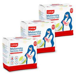 LuvLap Extra Absorbent Maternity Pads Pack of 3 - 10 Pads Each-28