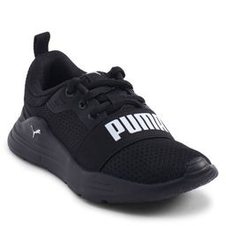 PUMA Lace Up Casual Shoes with PUMA Print - Black-image-63