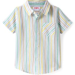 Babyhug Cotton Woven Half Sleeves Striped Shirt - Multicolour-picture-45