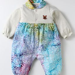 Wonderchild Full Puffed Sleeves Bandhani Designed Romper - Multi Colour-image-57