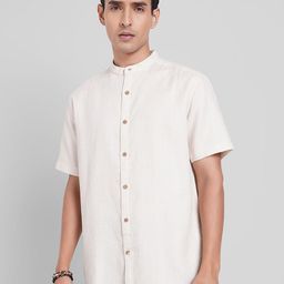 7 Alt by Pantaloons Mandarin Collar Casual Pure Cotton Shirt-picture-28
