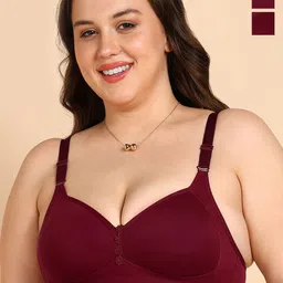 KOMLI Pack Of 3 Lightly Padded Everyday Minimiser Bra-7