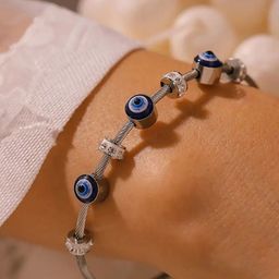 DressBerry Set of 2 Gold & Silver-Plated AD-Studded Anti Tarnish Bangle-Style Bracelets image 2