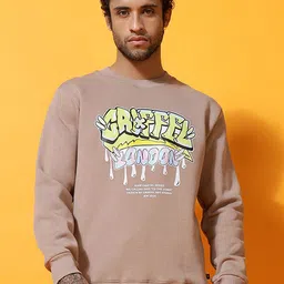GRIFFEL Men Round Neck Printed Sweatshirt-picture-34