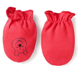 Babyhug Disney Interlock Knit Caps Mitten & Booties Set with Winnie the Pooh Graphics Red - Diameter 10 cm image 5