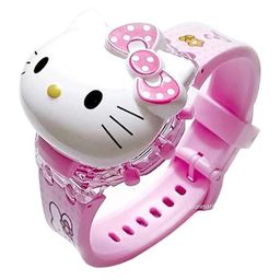 SWADESI STUFF Unisex Kids Printed Dial & Straps Digital Multi Function Automatic Watch 3D KITTY image 2