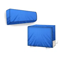 The Furnishing Tree Split AC Cover for Indoor and Outdoor units of 2 Ton waterproof Royal Blue Colo-image-89