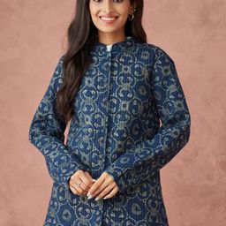Fabindia Women Longline Quilted Jacket-image-126