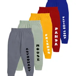Toddylon Kids Pack Of 5 Printed Cotton Joggers-picture-12
