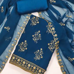 Rangtulika Ethnics Embroidered Unstitched Dress Material-picture-11
