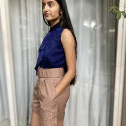 Tokyo Talkies Women Pink Checked Shorts-image-74