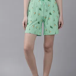 Van Heusen Women Avacado Print Functional Pocket Superior Drape Lounge Shorts-image-51