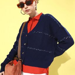 The Roadster Life Co. Self Design Long Sleeves Cardigan-image-35