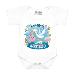 Arvesa Congrats Dada Dadi Printed Bodusuit-picture-18