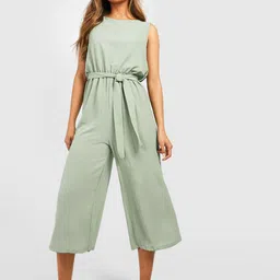 Boohoo Culotte Jumpsuit with Belt-image-1