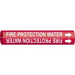 BRADY Pipe Marker Fire Protection Water Red & White for 2-1/2 to 3-7/8 inch Outer Diameter Pipe, 6GT75-image-69