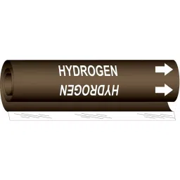 BRADY Pipe Marker Hydrogen Brown & White for 1/2 to 1-3/8 inch Outer Diameter Pipe, 24VC68-image-26