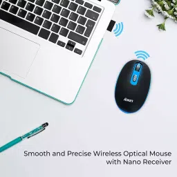 Foxin FWM-9099 Vibrant Blue Wireless Optical Mouse with Nano Receiver image 5