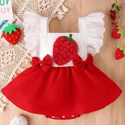 Xsole Girl Flutter Sleeves Fit & Flare Dress With Bow-image-34
