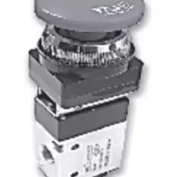 VAK 3/2 mm Tube Mechanical Valves Push Button With Reset Option MV232-08-EB image 1