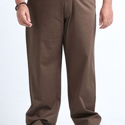 THE BEETEL HOUSE Men Plus Size Relaxed Cotton Trousers-picture-12
