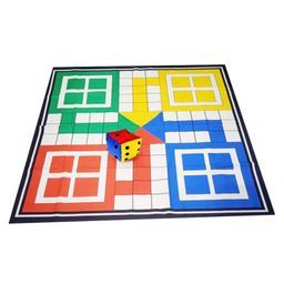 Muren Ludo Big Size Mat 4 By 4 Feet With 4 Inch Dice & Tokens Anti Skid Party & Fun Board Game- Multicolor-19
