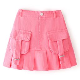 Kookie Kids Pleated Skirt with Pocket Detailing - Pink-image-88