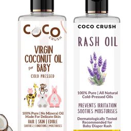 Coco Crush Rash Oil & Virgin Coconut Massage Oil for Baby | Pack of 2 - 50ml each (100ml)-image-30
