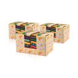 Aura Cream-Coloured Set of 3 Regular Drawer Organiser Organisers-23