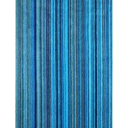 Saral Home Blue Striped Anti-Skid Microfiber Shaggy Carpet-image-65