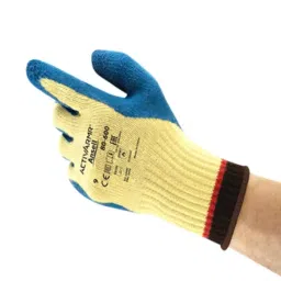 Ansell ActivArmr 80-600 Blue Kevlar Cut Resistant Natural Rubber Coating Gloves Size 8 Latex, 80600VP080-picture-26