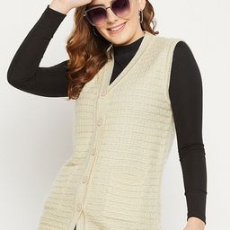 Zigo Women V-Neck Sleeveless Cardigan Sweater-image-77