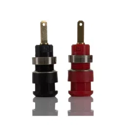 RS PRO 2mm Black Red Female Banana Socket 600V 10A, 1917885-16