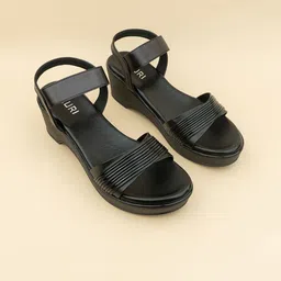 Ozuri Women Open Toe Wedge Heel Sandals-38