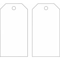 BRADY Plain 30 Points White Blank Shipping Tag, 6U898 (Pack of 25)-2