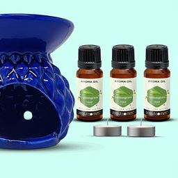 PEEPALCOMM 4-Pcs Blue Aroma Oil Diffuser With Scented Oils 15 ml Each-62