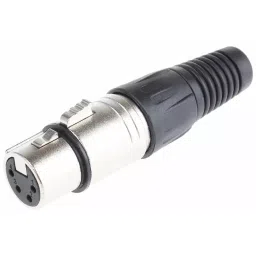 RS PRO Cable Mount XLR Connector Female 250 V AC 4 Way Silver Plating, 458014-16