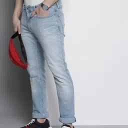 Tommy Hilfiger Men Scanton Slim Fit Low Distress Light Fade Stretchable Mid-Rise Jeans-image-47