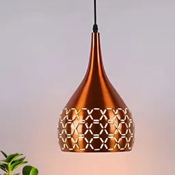 Decorcity Copper-Toned Laser Cut Balloon Shape Ceiling Lamp-image-70