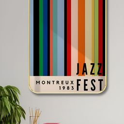 Aura Black & Pink Jazz Festival Wall Paintings-4