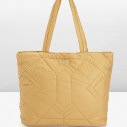 Caprese CLARA Self Design Oversized Shoulder Bag with Quilted Detail-11