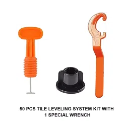 FLAMINGO ENTERPRISE 50 Pcs Tile Leveling System & Tool Kit Mason's Level 4 cm Non-Magnetic, FM-261 image 2