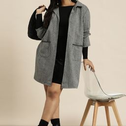 Qurvii+ Plus Size Front-Open Overcoat image 5