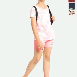 ariel Girls Pack Of 4 Graphic Printed Regular Fit Mid-Rise Cotton Shorts-image-21