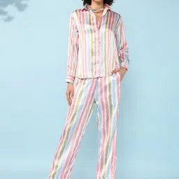 House of Kaftan Printed Shirt Collar Shirt With Trousers Co-Ords-picture-7