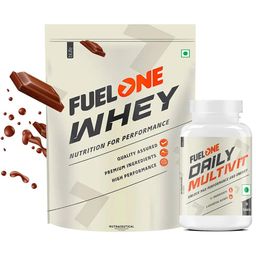 Fuel One Whey Protein 1 kg Chocolate & Daily Multivitamin 30 Tabs Combo-26