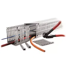 RS PRO Grey Slotted Panel Trunking Open Slot 2 m PVC, 1369107-image-73