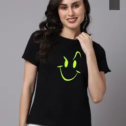 Friskers Women Pack Of 2 Graphic Printed Round Neck Cotton T-shirts-picture-7