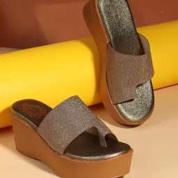 Denill Women Embellished Flatform Sandals-32